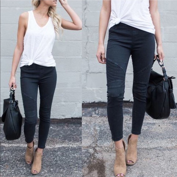 Pants - Women's Stretchy Moto Pant